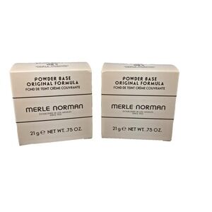 Merle Norman Powder Base .75oz  Shade is SANDY BEIGE  Lot of 2  NEW